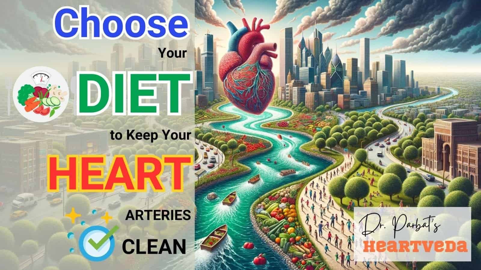 Blog Banner: Choose Your Diet to Keep Your Heart Arteries Clean - Dr. Biprajit Parbat - HEARTVEDA